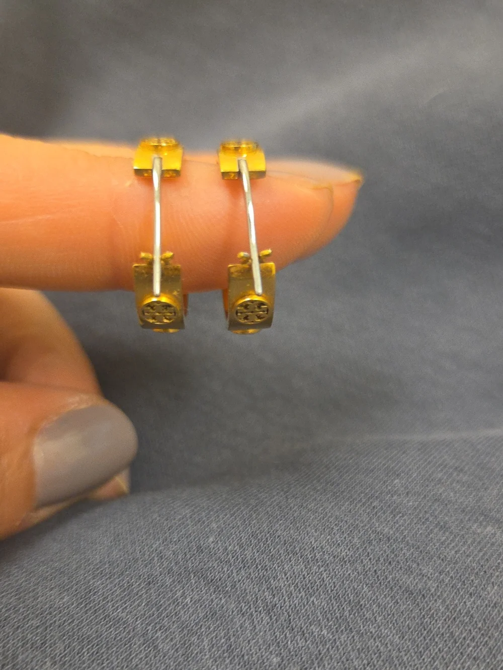 Tory Burch Gold Toned Hoop Earring